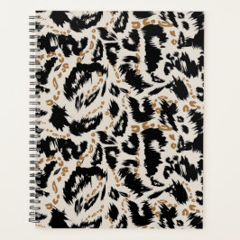 Agenda Patrón abstracto bohemio africano de leopardo