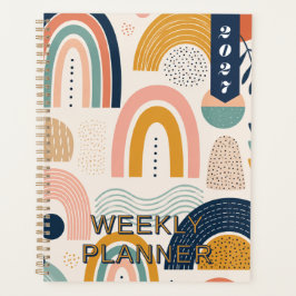 Agenda Patrón abstracto de arco de prisma pastel de guión