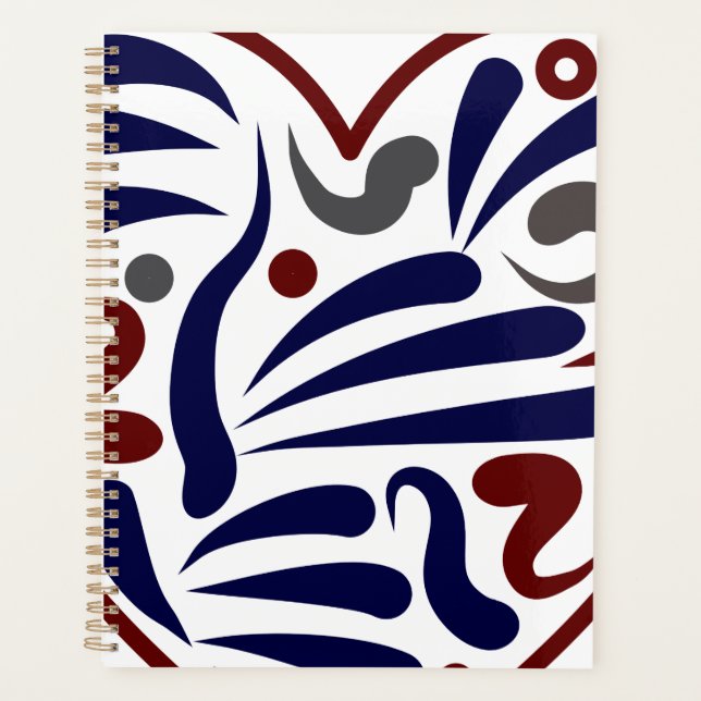 Agenda patrón abstracto de bonito (Anverso)