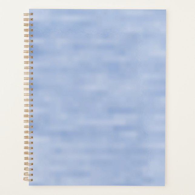 Agenda Patrón abstracto del cielo blanco azul claro minim (Anverso)