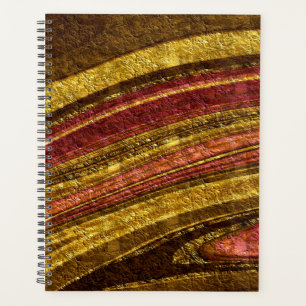 Agenda Patrón abstracto, marrón y amarillo