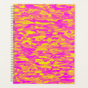 Agenda Patrón abstracto Naranja amarillo rosado