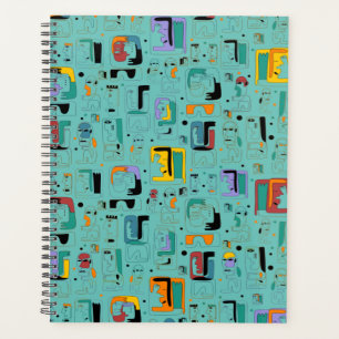 Agenda Patrón abstracto tribal maya caras antiguas 1