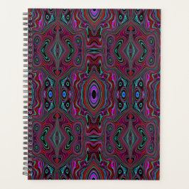 Agenda Patrón abstracto verde y magenta de espuma de mar 
