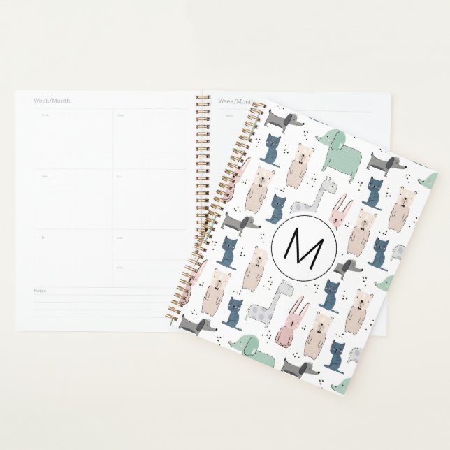 Agenda Patrón animal de bebé de Pastel Cutel (Demostración)