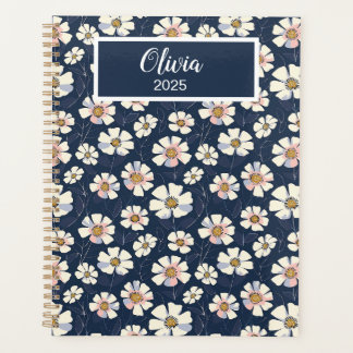 Agenda Patrón azul y floral