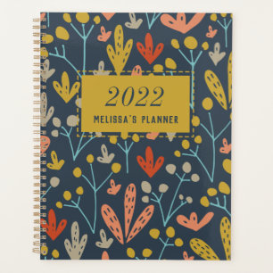 Agenda Patrón botánico Año personalizado moderno 2022