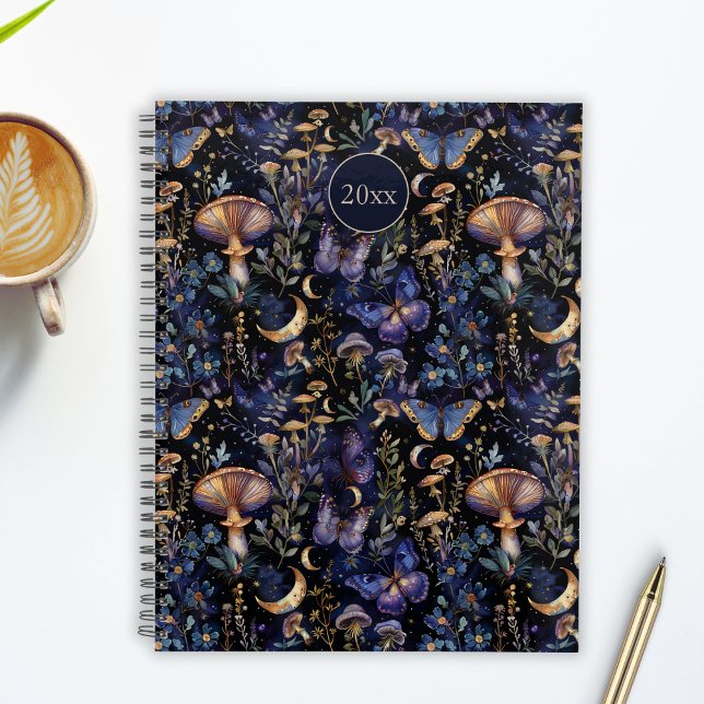 Agenda Patrón Botánico Celestial Místico de Mariposa (Subido por el creador)