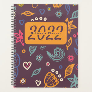 Agenda Patrón botánico personalizado 2022