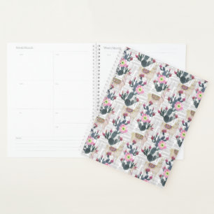 Agenda Patrón Cactus de color de agua