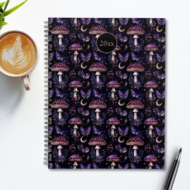 Agenda Patrón Celestial de Mariposa, Floral y Hongo (Subido por el creador)