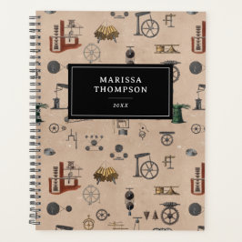 Agenda Patrón científico mecánico de la ingeniería antigu