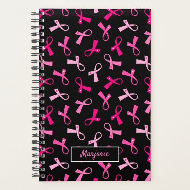 Agenda Patrón Cinta de Cáncer de Mama Rosa Múltiple bonit (Anverso)