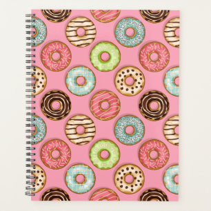 Agenda Patrón Colorido de Donas Dulces Golosinas Adorable