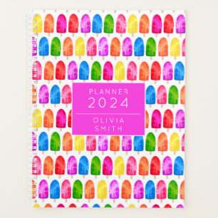Agenda Patrón colorido de hielo pópico Lolly