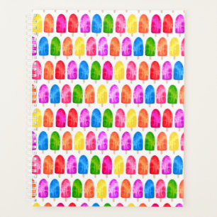 Agenda Patrón colorido de hielo pópico Lolly