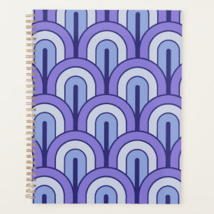 Agenda Patrón de abanico geométrico gradado retro