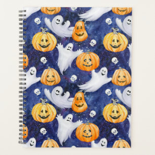 Agenda Patrón de acuarela de Halloween