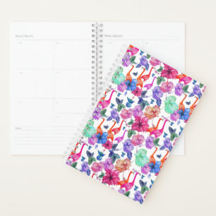 Agenda Patrón de acuarela tropical