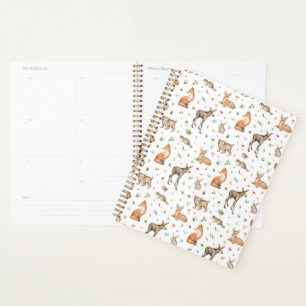 Agenda Patrón de animales de bosque