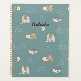 Agenda Patrón de animales escandinavos lindos personaliza
