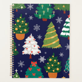 Agenda patrón de árbol de Navidad