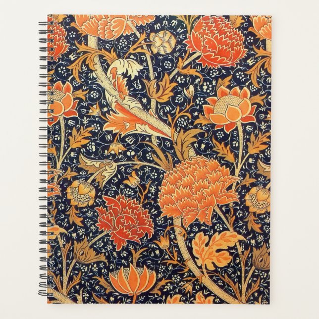 Agenda Patrón de Art Nouveau floral William Morris Cray (Anverso)