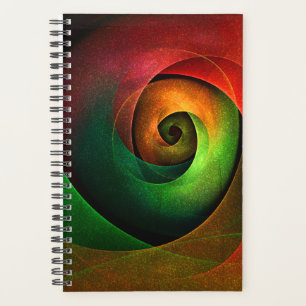 Agenda Patrón de arte abstracto moderno de floración verd