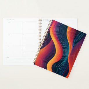 Agenda Patrón de arte de líneas abstractas