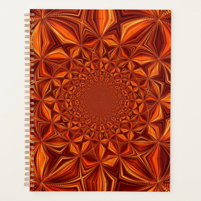 Agenda Patrón de arte digital del Kaleidoscope rojo-28503 (Anverso)
