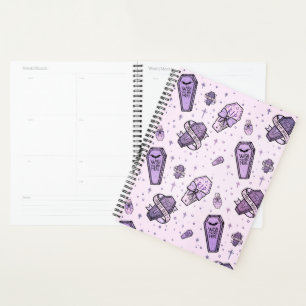 Agenda Patrón de ataúdes de Gótico Pastel
