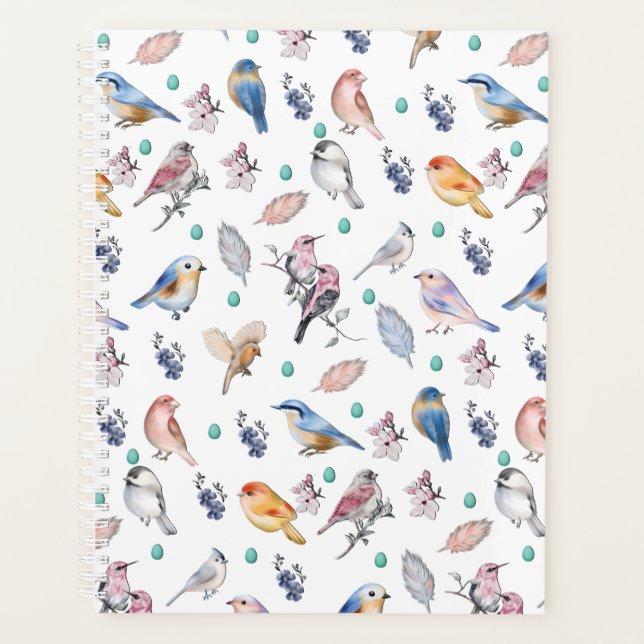 Agenda Patrón de aves primaverales (Anverso)