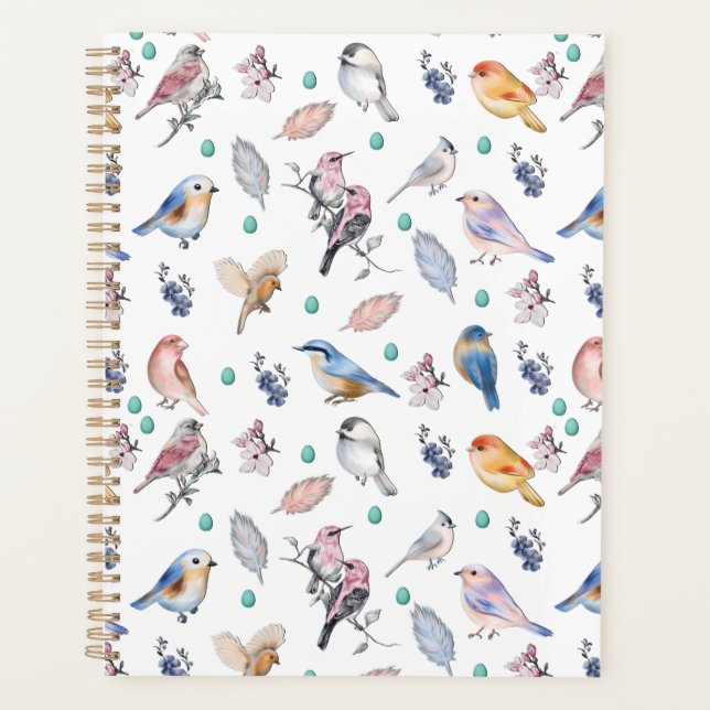 Agenda Patrón de aves primaverales (Anverso)