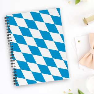 Agenda Patrón de bandera de diamantes de Baviera azul y b