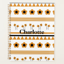 Agenda Patrón de boho de triángulo de flor de banda de bo