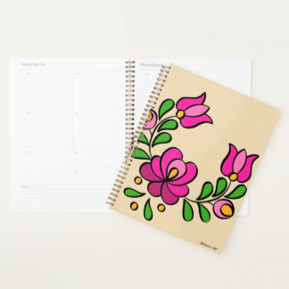 Agenda Patrón de bordado húngaro, "Matyó" - rosa