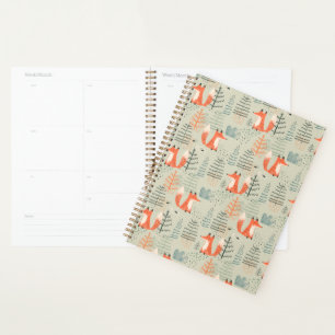 Agenda Patrón de bosque de bosques de la cadena Cute Dood