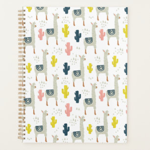 Agenda Patrón de cactus y llamas