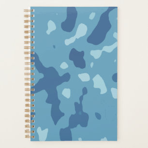 Agenda Patrón de camuflaje abstracto azul pastel