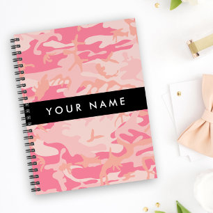 Agenda Patrón de camuflaje rosado, nombre, personalizació