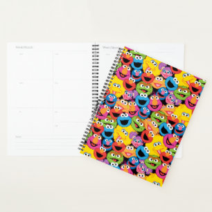 Agenda Patrón de caras de carácter de Plaza Sésamo