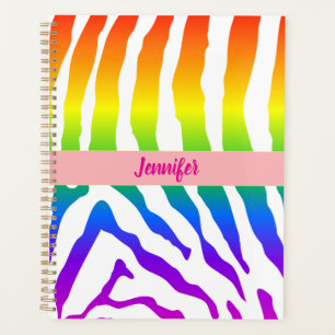 Agenda Patrón de cebra arco iris