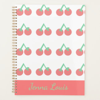 Agenda Patrón de cerezas rosadas