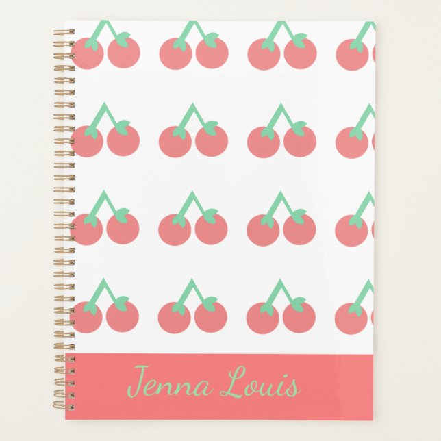 Agenda Patrón de cerezas rosadas (Anverso)