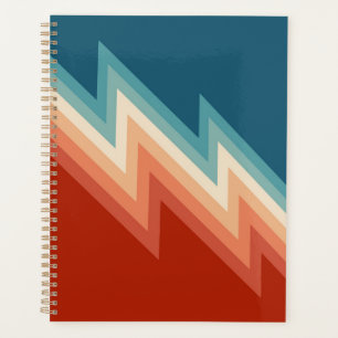 Agenda Patrón de chevron de estilo retro