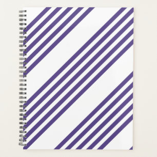 Agenda Patrón de cinco rayas ultravioleta y blanca