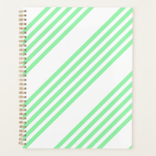 Agenda Patrón de cinco rayas verdes y blancas