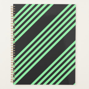 Agenda Patrón de cinco rayas verdes y carboníferas