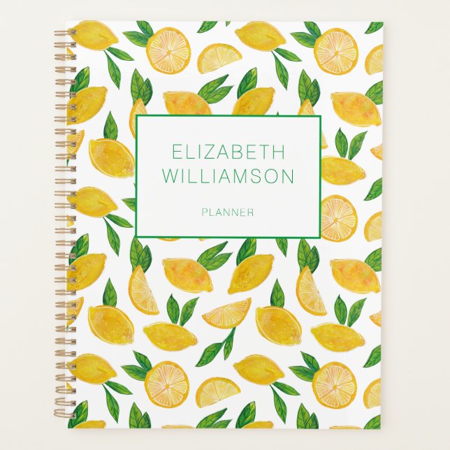 Agenda Patrón de cítricos de verano de limón (Anverso)