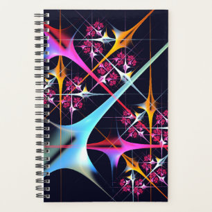 Agenda Patrón de color de arte de color rosa floral moder